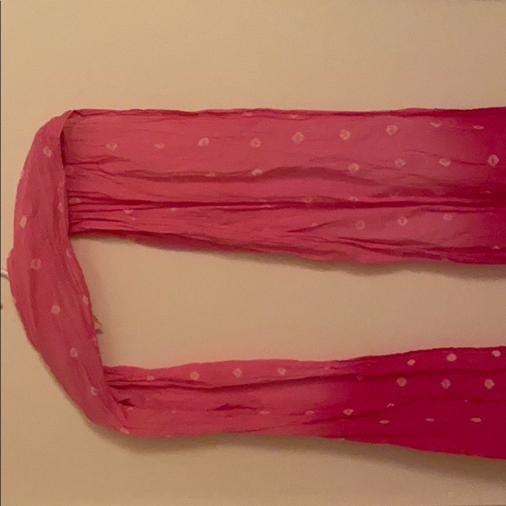 Pink Ombré Scarf With Shapes